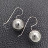 Sterling Silver Dangle Earring, Ball Design, Polished, Silver Finish, 02.395.0026