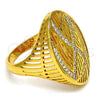 Oro Laminado Multi Stone Ring, Gold Filled Style with White Crystal, Polished, Golden Finish, 01.118.0028.09 (Size 9)