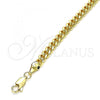 Oro Laminado Basic Bracelet, Gold Filled Style Miami Cuban Design, Polished, Golden Finish, 5.223.012.08