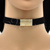 Oro Laminado Fancy Necklace, Gold Filled Style Choker Design, Polished, Golden Finish, 04.215.0024.13