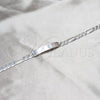 Sterling Silver ID Bracelet, Figaro Design, Polished, Silver Finish, 03.420.0010.09.1