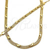 Oro Laminado Necklace and Bracelet, Gold Filled Style Dolphin Design, with White Crystal, Polished, Golden Finish, 06.185.0011