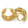 Oro Laminado Medium Hoop, Gold Filled Style Chunky Design, Polished, Golden Finish, 02.170.0195.30