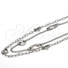 Stainless Steel Fancy Necklace, Polished, Steel Finish, 04.220.0002.34