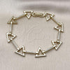 Oro Laminado Tennis Bracelet, Gold Filled Style with White Cubic Zirconia, Polished, Golden Finish, 03.213.0330.07