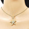 Oro Laminado Fancy Pendant, Gold Filled Style Star and Hollow Design, Polished, Golden Finish, 05.213.0179