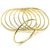 Oro Laminado Semanario Bangle, Gold Filled Style Polished, Golden Finish, 07.63.0206.06