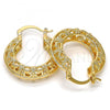 Oro Laminado Small Hoop, Gold Filled Style Polished, Golden Finish, 02.163.0022.25