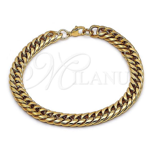 Stainless Steel Basic Bracelet, Polished, Golden Finish, 03.116.0036.09
