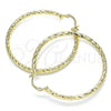 Oro Laminado Large Hoop, Gold Filled Style Diamond Cutting Finish, Golden Finish, 02.213.0155.50