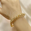 Oro Laminado Basic Bracelet, Gold Filled Style Polished, Golden Finish, 03.331.0153.09