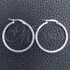 Sterling Silver Small Hoop, Hollow Design, Polished, Silver Finish, 02.389.0186.25