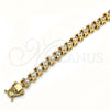 Oro Laminado Tennis Bracelet, Gold Filled Style with White Cubic Zirconia, Polished, Golden Finish, 03.210.0078.08