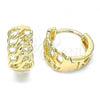 Oro Laminado Huggie Hoop, Gold Filled Style Polished, Golden Finish, 02.195.0117.15