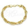 Oro Laminado Basic Bracelet, Gold Filled Style Polished, Golden Finish, 03.331.0152.10