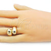 Oro Laminado Elegant Ring, Gold Filled Style Teardrop Design, Polished, Golden Finish, 01.283.0047