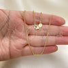 Oro Laminado Basic Necklace, Gold Filled Style Rolo Design, Polished, Golden Finish, 5.223.023.2.18
