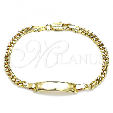 Oro Laminado ID Bracelet, Gold Filled Style Polished, Golden Finish, 03.63.2218.06
