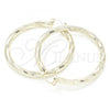 Oro Laminado Large Hoop, Gold Filled Style Diamond Cutting Finish, Golden Finish, 02.170.0307.50