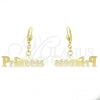 Oro Laminado Dangle Earring, Gold Filled Style Polished, Golden Finish, 84.018