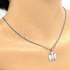 Rhodium Plated Pendant Necklace, Little Girl and Star Design, Polished, Rhodium Finish, 04.106.0004.1.20