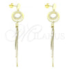 Sterling Silver Long Earring, Polished, Golden Finish, 02.186.0206.1