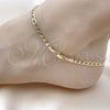 Oro Laminado Basic Anklet, Gold Filled Style Curb Design, Polished, Golden Finish, 5.222.005.10