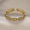 Oro Laminado Individual Bangle, Gold Filled Style Puff Mariner Design, Polished, Golden Finish, 07.341.0004