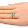 Oro Laminado Multi Stone Ring, Gold Filled Style with Vitrail Light Swarovski Crystals, Polished, Golden Finish, 01.239.0003.6 (One size fits all)