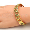 Gold Tone Individual Bangle, Polished, Golden Finish, 07.252.0025.05.GT (12 MM Thickness, Size 5 - 2.50 Diameter)