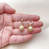 Oro Laminado Dangle Earring, Gold Filled Style Ball Design, Matte Finish, Golden Finish, 02.170.0504