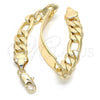 Oro Laminado ID Bracelet, Gold Filled Style Polished, Golden Finish, 03.168.0023.09