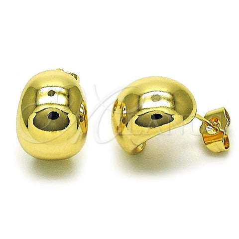 Oro Laminado Stud Earring, Gold Filled Style Polished, Golden Finish, 02.156.0682