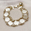 Oro Laminado Fancy Bracelet, Gold Filled Style San Benito Design, Polished, Golden Finish, 03.331.0326.08