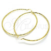 Oro Laminado Extra Large Hoop, Gold Filled Style Diamond Cutting Finish, Golden Finish, 02.213.0238.80
