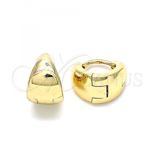 Oro Laminado Huggie Hoop, Gold Filled Style Polished, Golden Finish, 02.195.0135.12