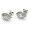 Sterling Silver Stud Earring, with White Cubic Zirconia, Polished, Rhodium Finish, 02.186.0145.1