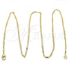 Oro Laminado Basic Necklace, Gold Filled Style Polished, Golden Finish, 04.213.0158.24