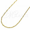 Oro Laminado Basic Necklace, Gold Filled Style Singapore Design, Golden Finish, 04.09.0169.18