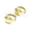 Oro Laminado Huggie Hoop, Gold Filled Style Polished, Golden Finish, 02.213.0271.12