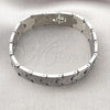 Stainless Steel Solid Bracelet, Polished, Steel Finish, 03.114.0221.09