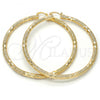 Oro Laminado Extra Large Hoop, Gold Filled Style Diamond Cutting Finish, Golden Finish, 02.170.0125.70