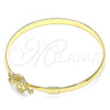 Oro Laminado Individual Bangle, Gold Filled Style Turtle Design, Polished, Golden Finish, 07.192.0015.1.04 (05 MM Thickness, Size 4 - 2.25 Diameter)