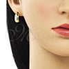 Oro Laminado Stud Earring, Gold Filled Style Polished, Golden Finish, 02.195.0225