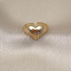 Oro Laminado Elegant Ring, Gold Filled Style Heart Design, Polished, Golden Finish, 01.60.0020