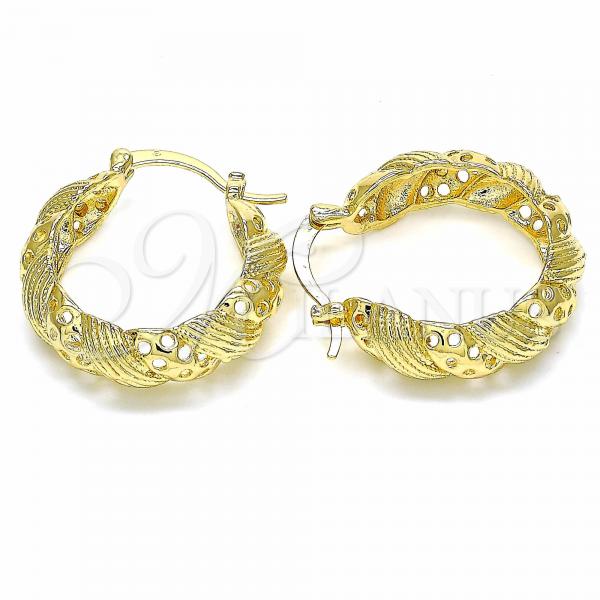Oro Laminado Medium Hoop, Gold Filled Style Polished, Golden Finish, 02.170.0285.30