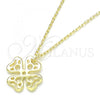 Sterling Silver Pendant Necklace, Polished, Golden Finish, 04.337.0001.1.16