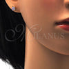 Stainless Steel Stud Earring, Star Design, with Lavender Cubic Zirconia, Polished, Golden Finish, 02.271.0006.9