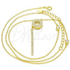 Sterling Silver Fancy Necklace, with White Micro Pave, Polished, Golden Finish, 04.286.0004.2.16