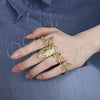 Oro Laminado Elegant Ring, Gold Filled Style Star Design, Polished, Golden Finish, 01.233.0007.08 (Size 8)